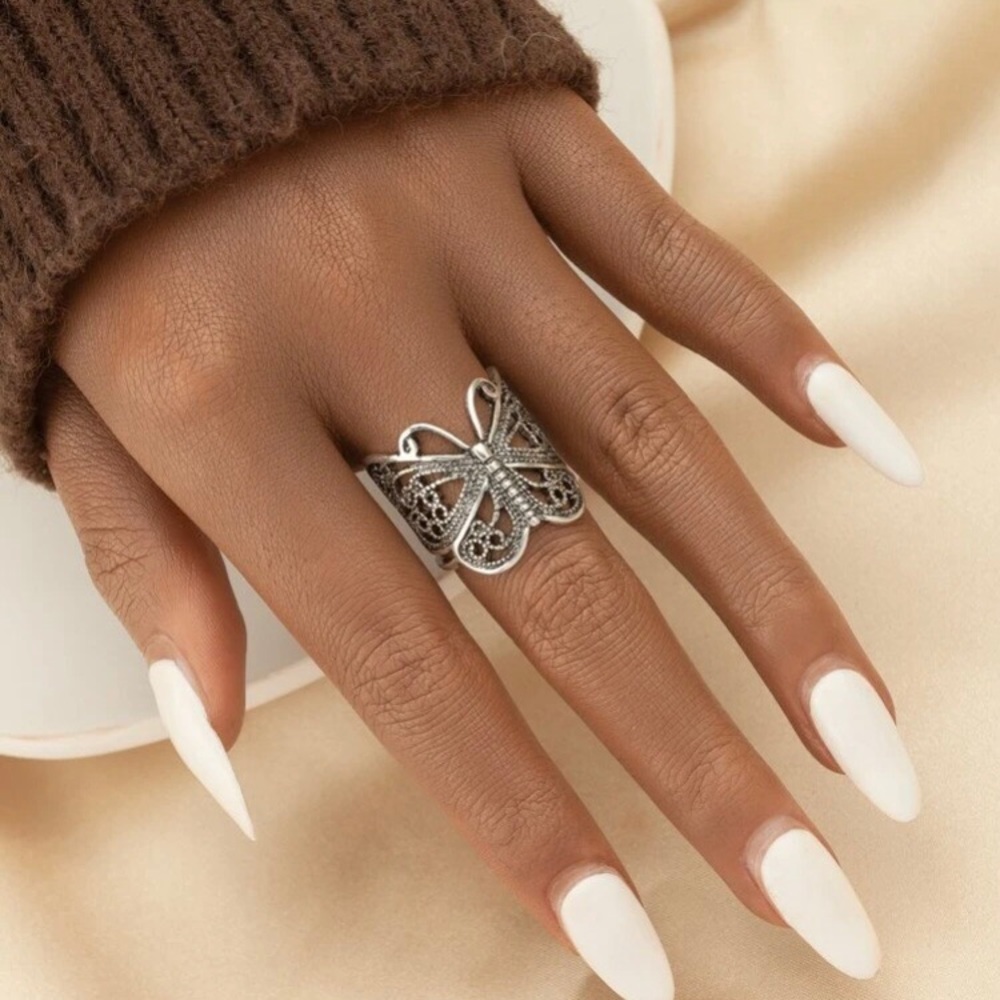 Silver Butterfly Ring